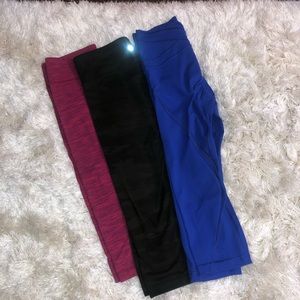 Set of three lululemon Capri leggings size 8